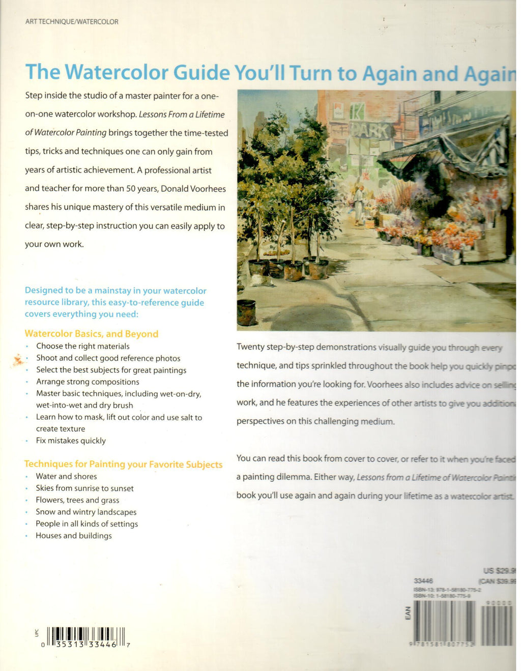 CLEARANCE: Lessons from a Lifetime of Watercolor Painting - Donald Vorhees