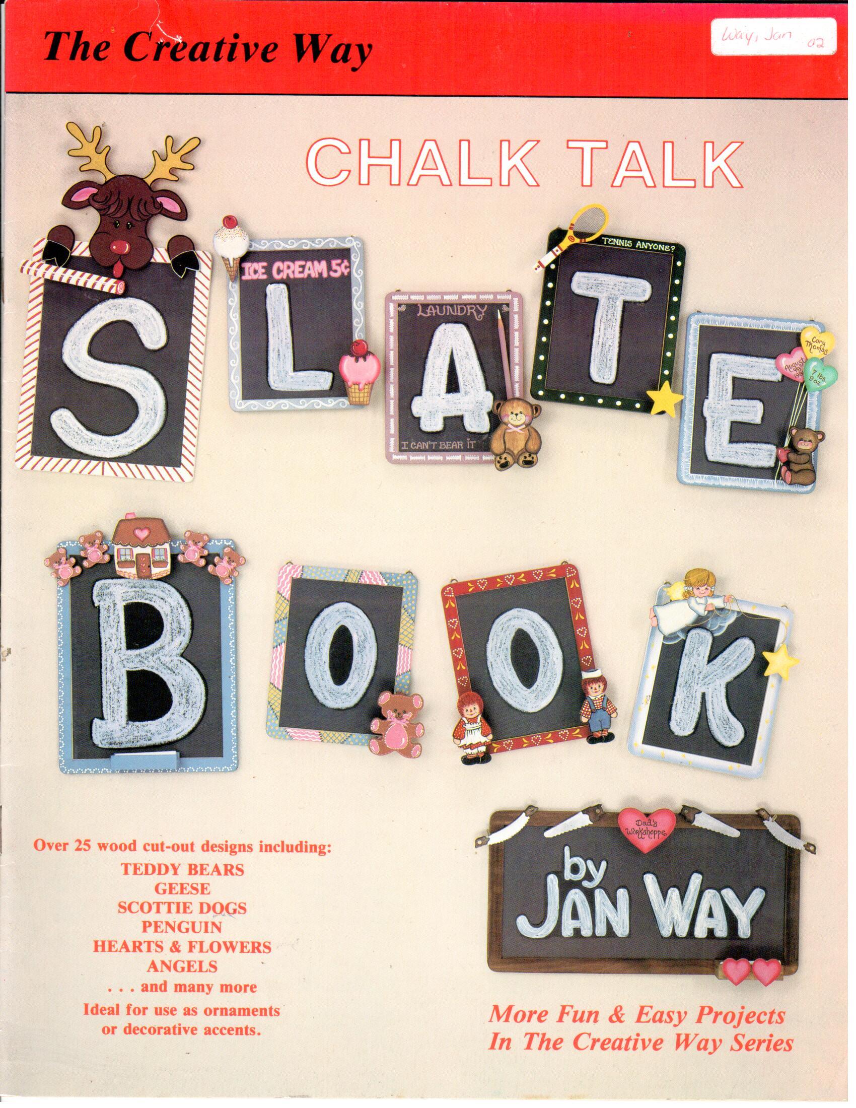 CLEARANCE: The Creative Way: Chalk Talk Slate Book - Jan Way