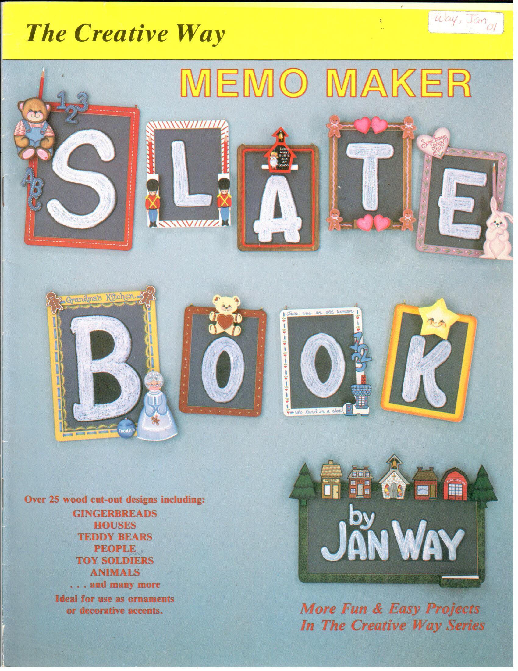 CLEARANCE: The Creative Way: Memo Maker Slate Book - Jan Way