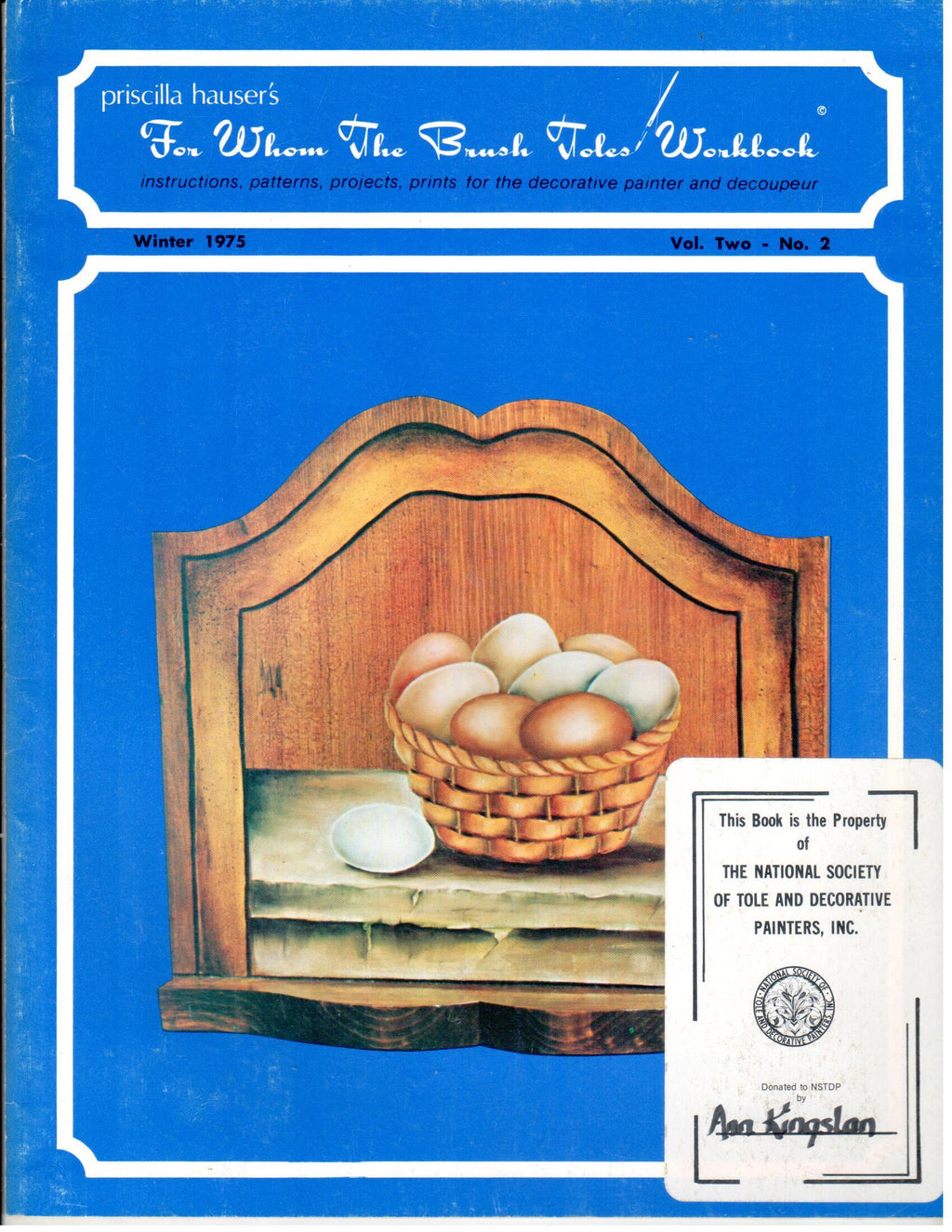 CLEARANCE:  For Whom The Brush Toles Workbook Winter 1975 Volume Two No. 2 - Priscilla Hauser