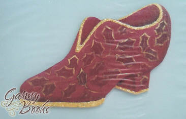 Red Brocade Slipper  - Arlene Beck