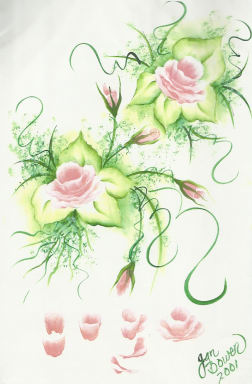 Watercolor Roses Shirt  - Jan Bowen