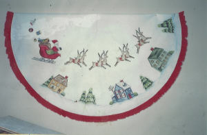 Santa Sleigh over the houses - Carolyn Coffey