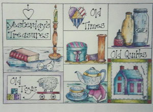 Yesterdays's Treasures Pen and Ink - Jeni Glee Cloninger