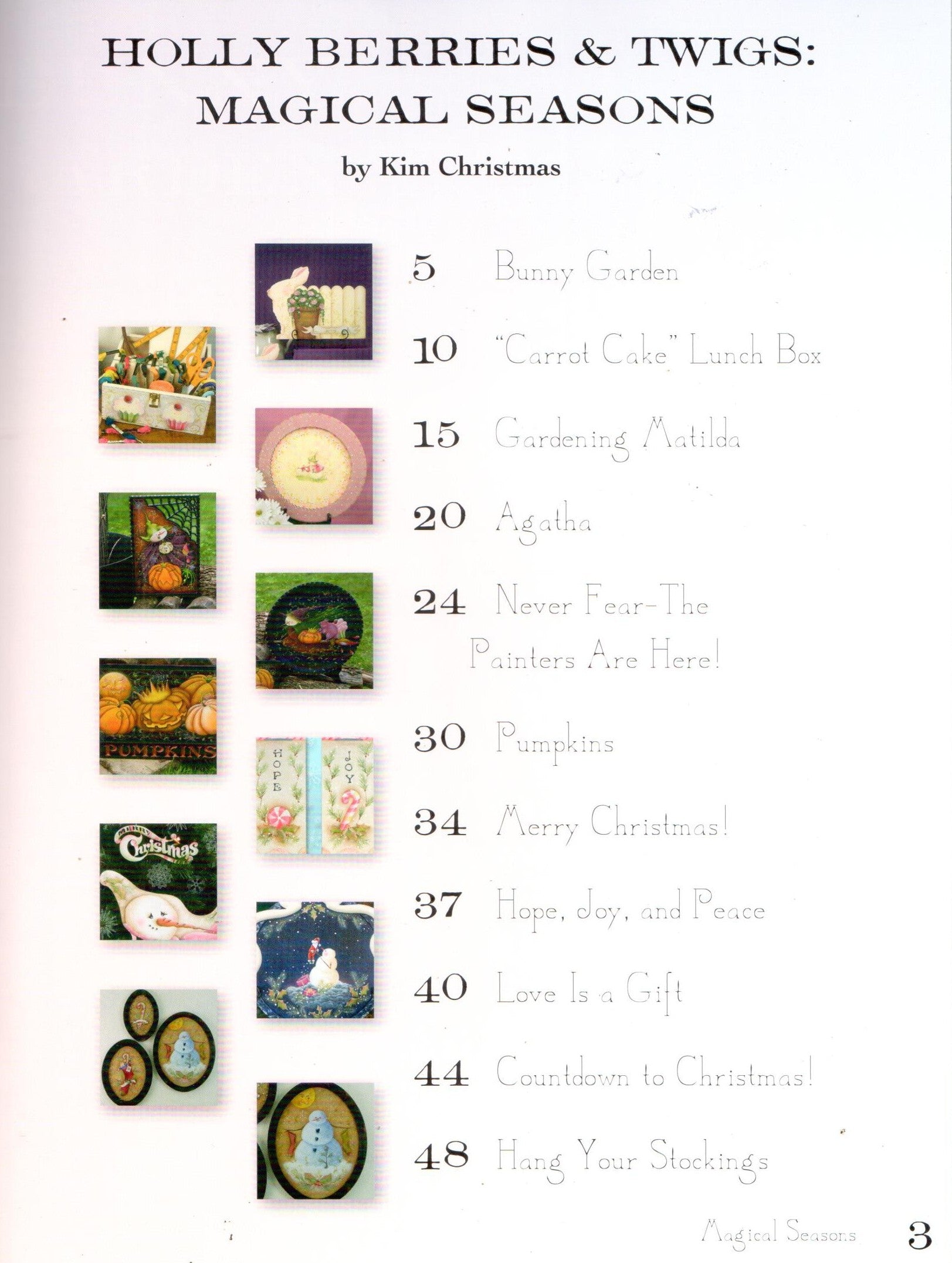 Holly Berries and Twigs Magical Seasons - Kim Christmas