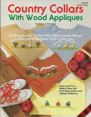 CLEARANCE: Country Collars with Wood Appliques - Jane Clemens