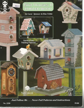 CLEARANCE: Bird Houses II Painted Wood - Carol Spooner & Elise Tribke