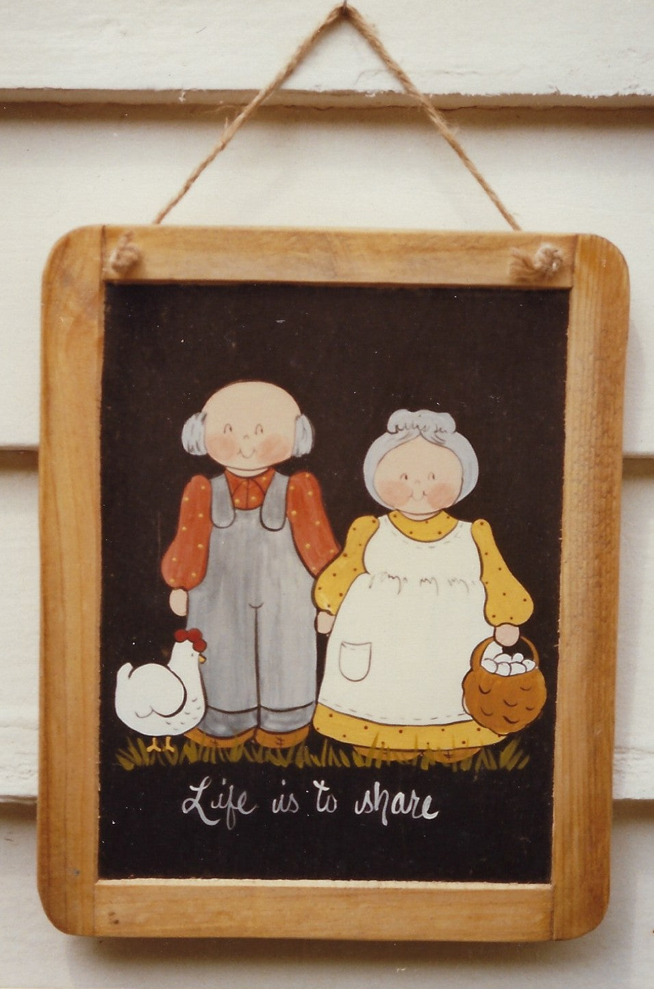 Granny & Gramps on a Slate - Pat Olson