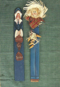 Scarecrow and Pilgrim Mini Barrel Staves - Heartstrokes