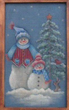 Snowman Screen Painting - Jan Bowen