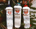 Three Santa Faces Ornaments - Hanna Long