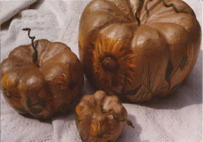 Sunflowers on Nested Pumpkins - Nancy Dale Kinney