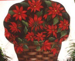 Poinsettia Fireplace Screen - Nancy Dale Kinney