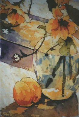 Another Vase of Flowers (Batik)  - Kathie George
