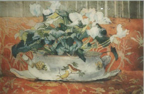 Cyclamen (Batik) - Kathie George