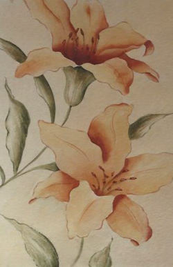 Peach Lillies - Kathy Harrington