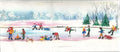 Skating on the Pond Barrel Stave - Laure Paillex