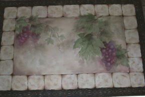 Tuscan Grapes Floorcloth - Patricia Rawlinson