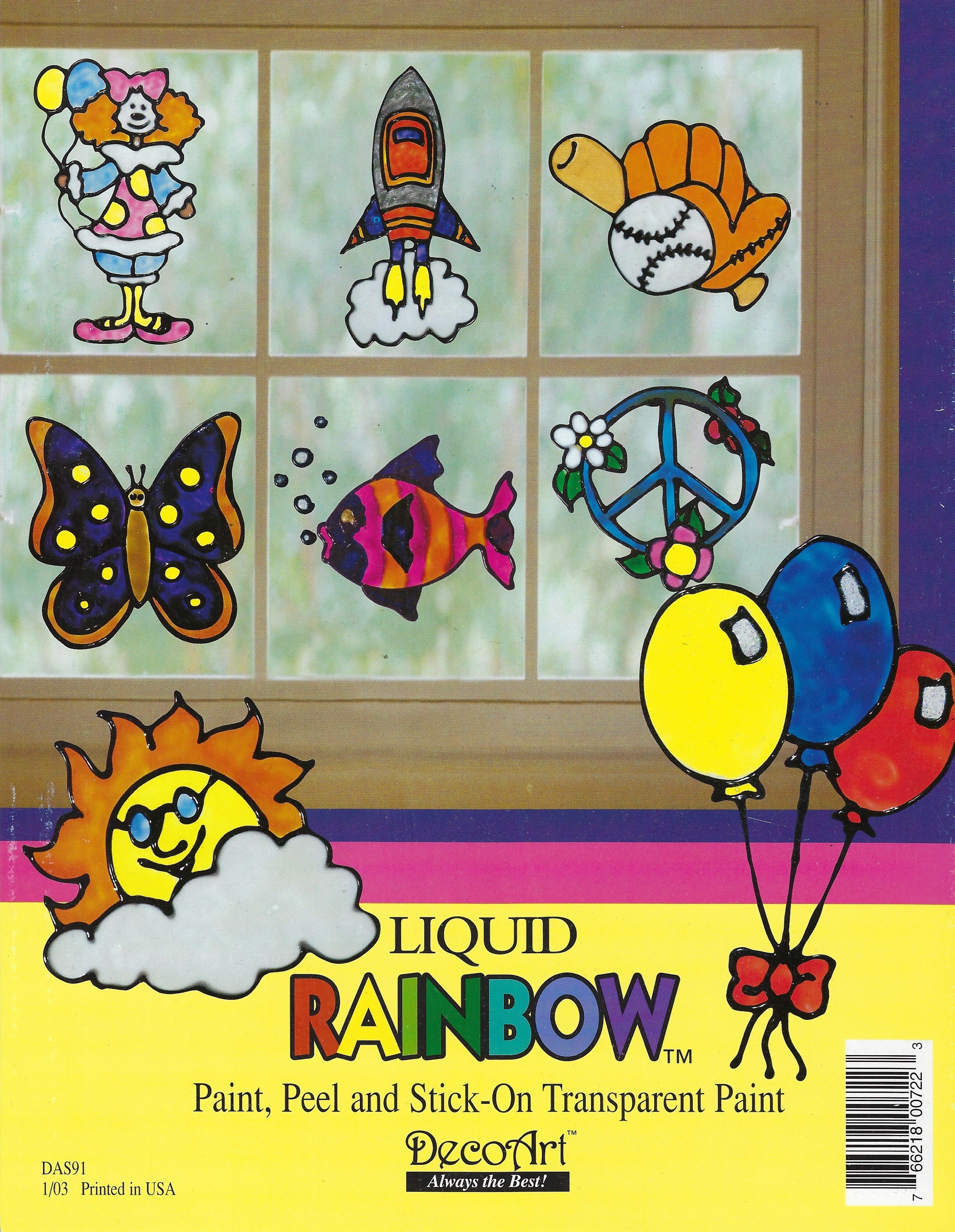 CLEARANCE: DecoArt Liquid Rainbow Designs for Kids (DAS91)