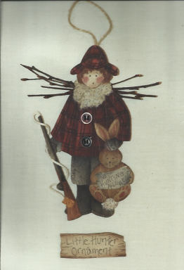 Little Hunter Ornament WITH WOOD - Cindy Mann Vitale