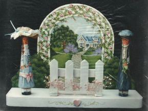 Victorian House under Lattice Arbor - Debbie Mitchell