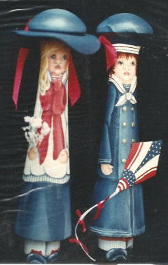Red White Blue Victorian Couple - Debbie Mitchell