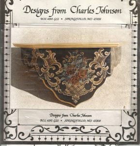 Ebony Shelf with Metallic Floral - Charles Johnson