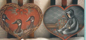 Heart Geese and Amish Girl - Linda Kiska