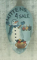 Mittens 4 Sale Teaspoon Ornament - Debby Forshey