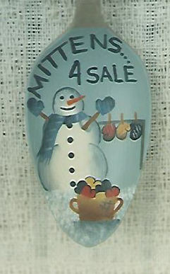 Mittens 4 Sale Teaspoon Ornament - Debby Forshey