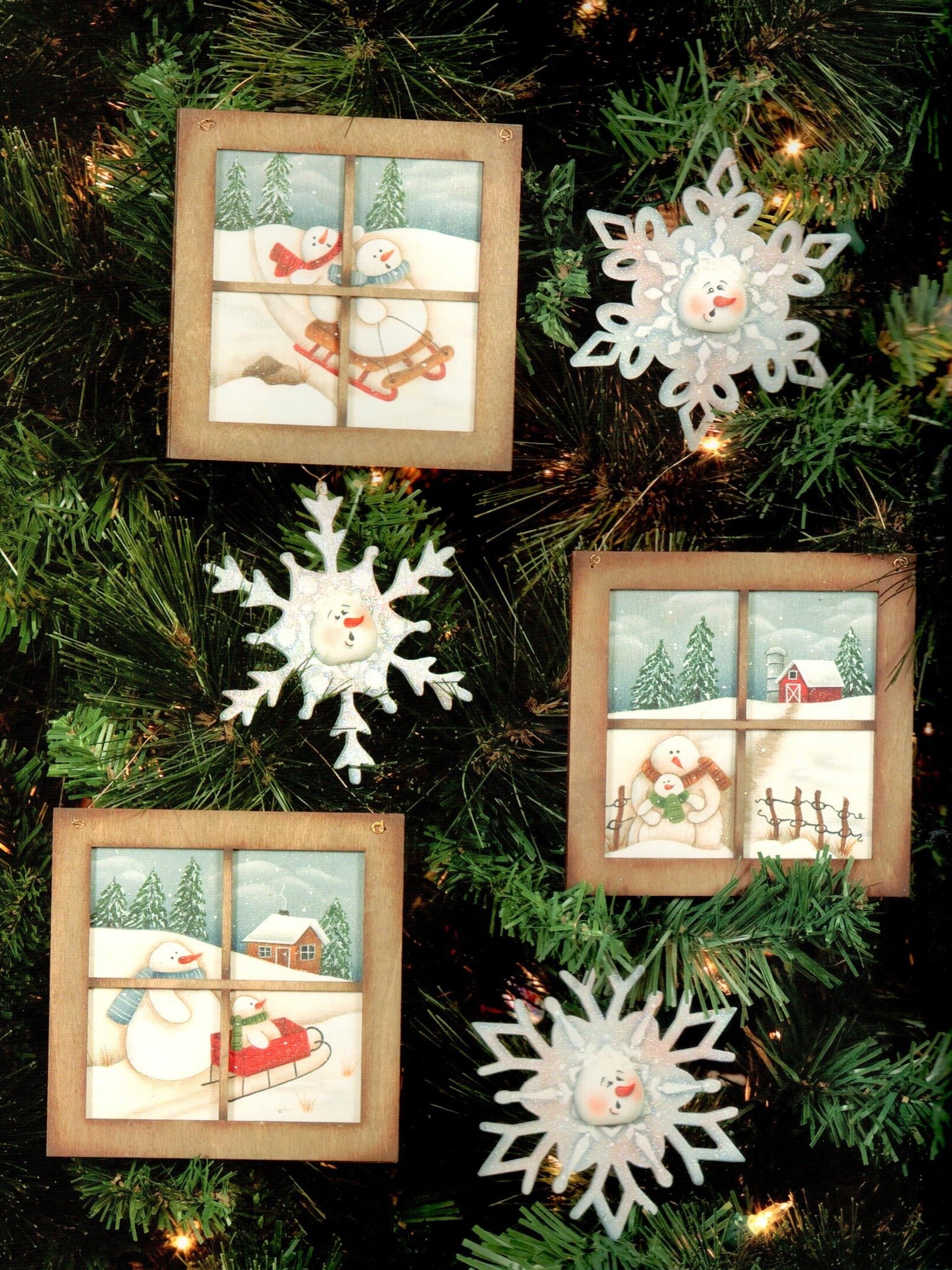 Snowmen Ornaments - Sandy Holman Sackett