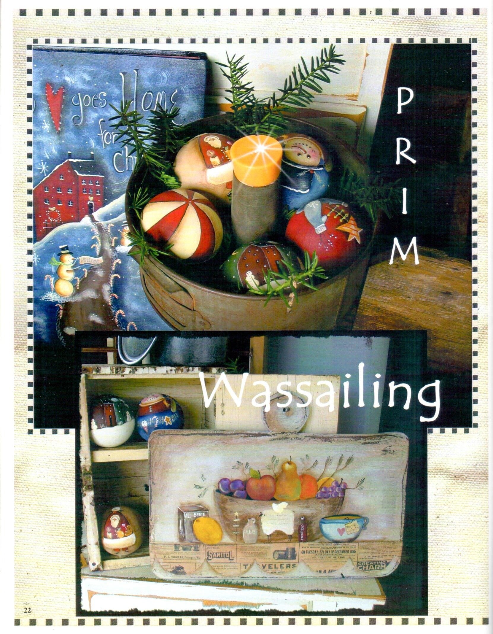 The Holiday Painted Pear Basket - Terrye French