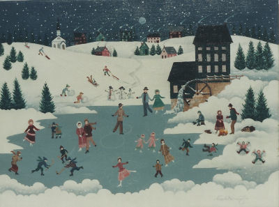 Skaters at Wilson's Mill - Norma Harrington