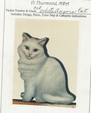 White Angora Cat - Vi Thurmond CO8