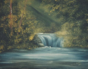 Sun Shining on Falls - Sandy Krodil
