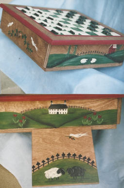 Primitive Checkerboard Chest - Debra L. Welty