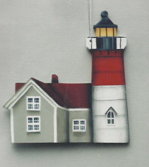 Nauset Beach Light Ornament - Geri Tilley - OOP