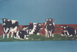 Over The Door Frame Cows - Jane Dillon