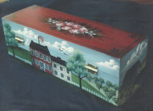 Primitive Landscape Double Recipe Box - Ruth Dolsen