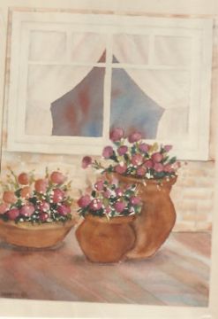 Window With Three Pots - Grace Venditti and Carole Spandau