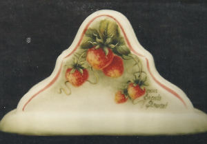 Strawberries on Porcelain Mail Holder - Brenda Stewart - OOP