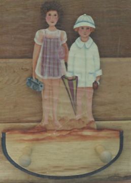 Kids with Umbrella - Arlene Beck