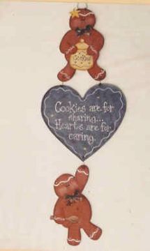 Hanging Gingerbread and Heart - Laurie Speltz