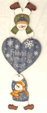 Hanging Snowmen and Heart - Laurie Speltz