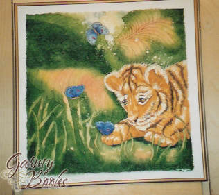 Tiger -  Dee Cochran BATIK Painting Watercolor