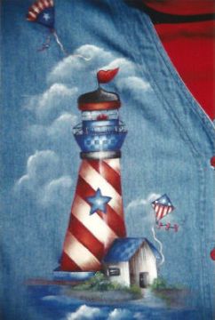 Patriotic Lighthouse - Janice Miller