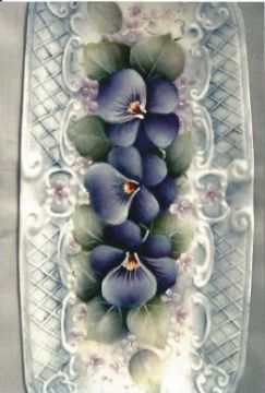 Purple Pansy Tray - Mary Wiseman